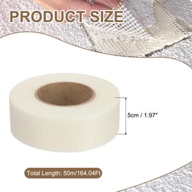 PATIKIL Drywall Repair Mesh Tape, 2 inch x 164 ft Fiberglass Repair Patch Self-Adhesive Dry Wall Joint Tape 10 Mesh Wall Hole Crack and Seam Patch, White