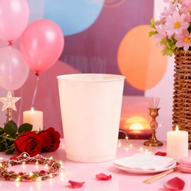 Liacere 16 PCS Pink Plastic Cups 16oz Plastic Cups Bachelorette Party Cups Pink Disposable Cups Bride Cups Perfect for Wedding & Chrismas & Bachelorette Party ＆ Valentine's Day