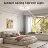 VOLISUN Low Profile Ceiling Fans with Light and Remote,19.7in Modern