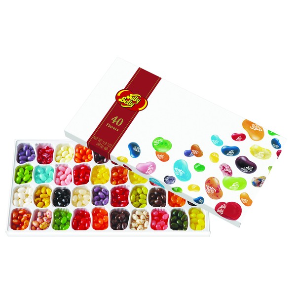 Jelly Belly Jelly Beans caja de regalo, 40 sabores, 17 oz