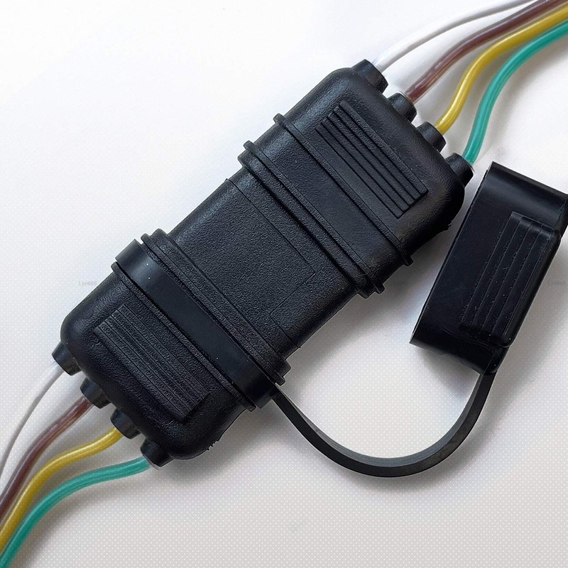 Trailer Wiring Harness Universal 4 Way Flat Y-Splitter Plug and