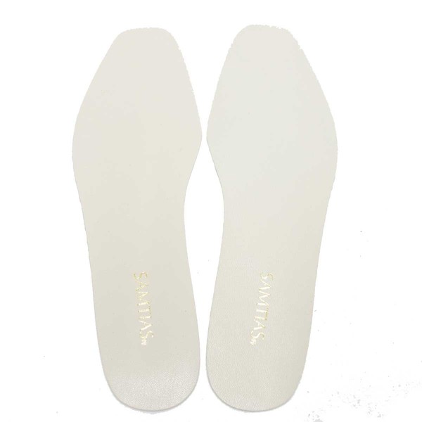 Samtias Ultra-thin insole (made of genuine leather); One size fits most (by cutting with scissors) - white