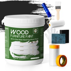 HIHWEM Furniture Paint, 16 Oz Wood Paint for Cabinets, Doors, Tables, Dressers Refinishing, Water-Based Chalk Style Paint, Non-Toxic & Odorless