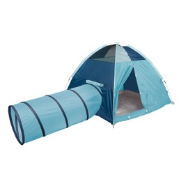 Pacific Play Tents 20431 Hide Me Cool Blue Tent + Tunnel Combo 58" x 58" x 46"