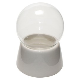 40019-80mm Do it Yourself Schneekugel mit Glaskugel und Porzellansockel - Schüttelkugel individuell Bastelset Glitzerkugel selbermachen