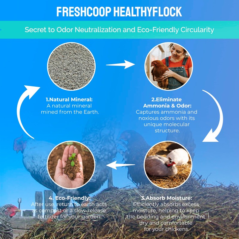 Chicken Coop Deodorizer – Natural Zeolite Odor Eliminator & Moisture