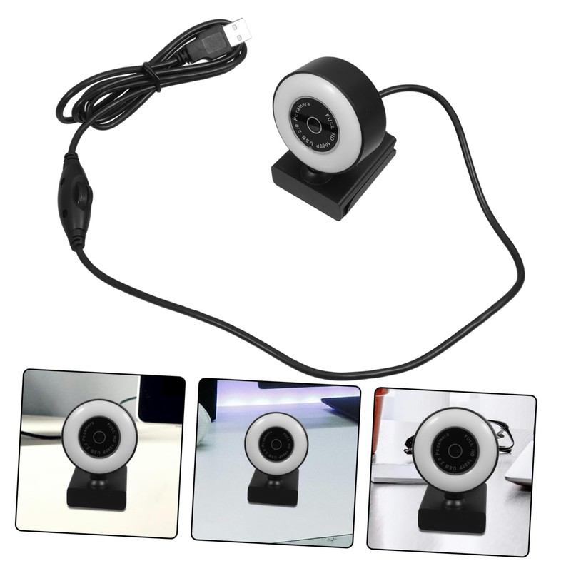 Operitacx Web Camera Ring Light Usb Webcam Brightness for Video