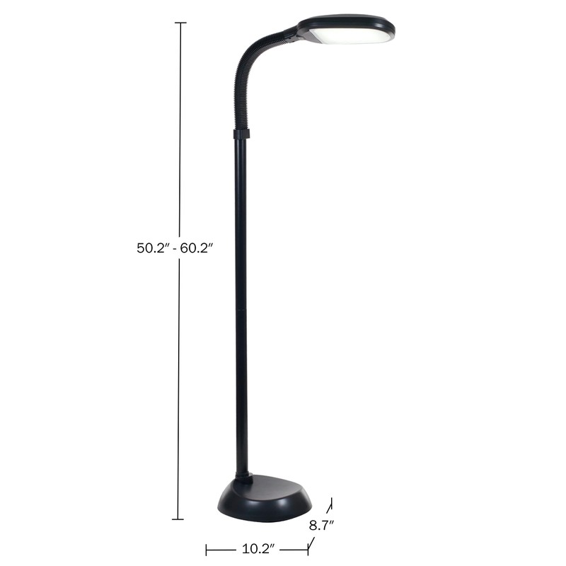 Lavish Home Adjustable LED Floor Lamp with Bendable Neck -