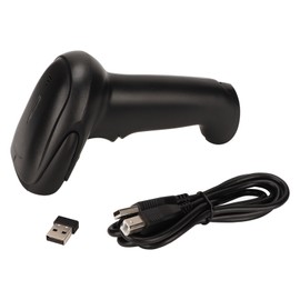 Bluetooth Barcode Scanner Compatible Bluetooth 2.4GHz Wireless Wired Black Barcode Scanner for Shop Warehousing Logistics