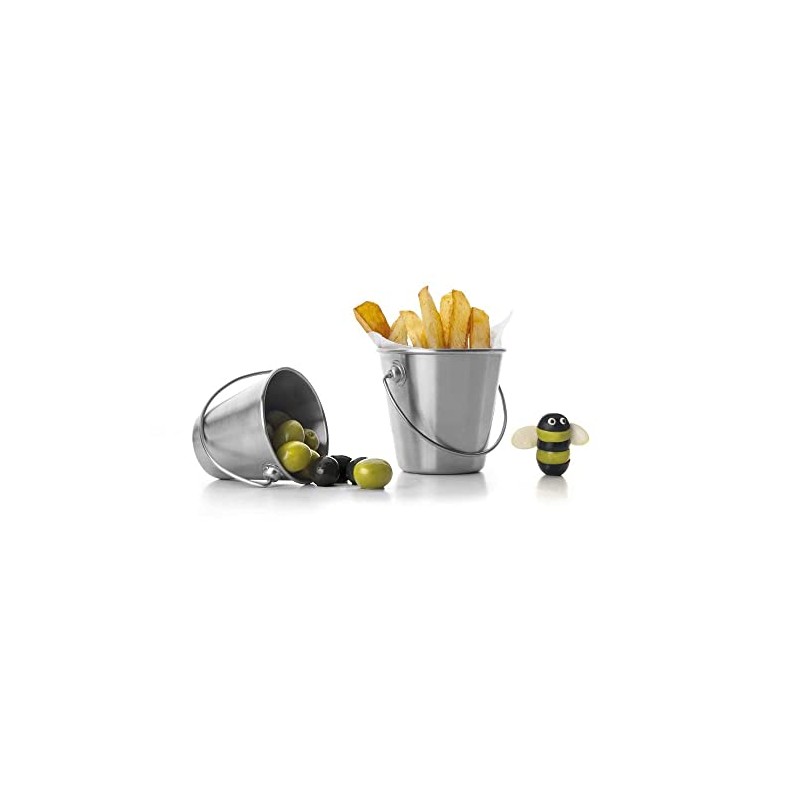 ibili 711809 Bucket, Stainless Steel, Silver, 9 x 9 x