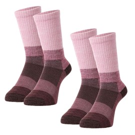VAXPOT VA-8272 Trekking Socks, 2 Pairs Set, Mountain Climbing Socks, Men's, Women's, Kids [Bottom Cushion, Mesh Instep, Antibacterial, Deodorizing]