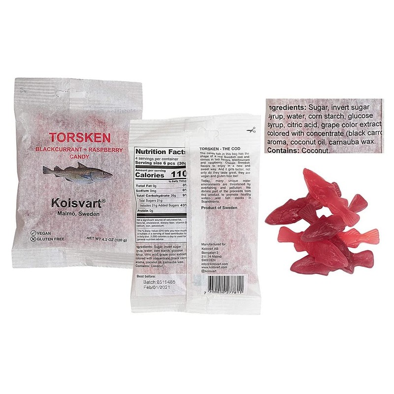 Kolsvart Swedish Gummy Fish & Licorice Candy | Vegan &