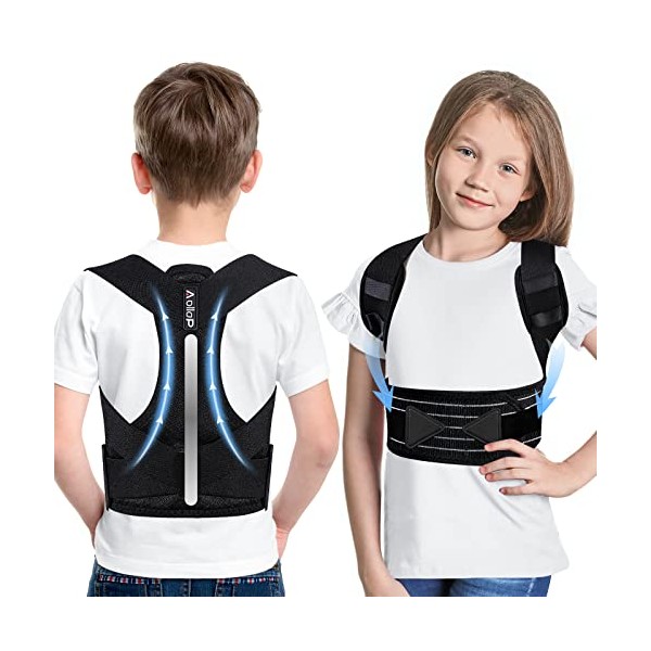 Aollop Posture Corrector for Kids Children, Back Straightener Spinal Support, Adjustable Lumbar Support Back Brace Posture For Shoulder & Back Support