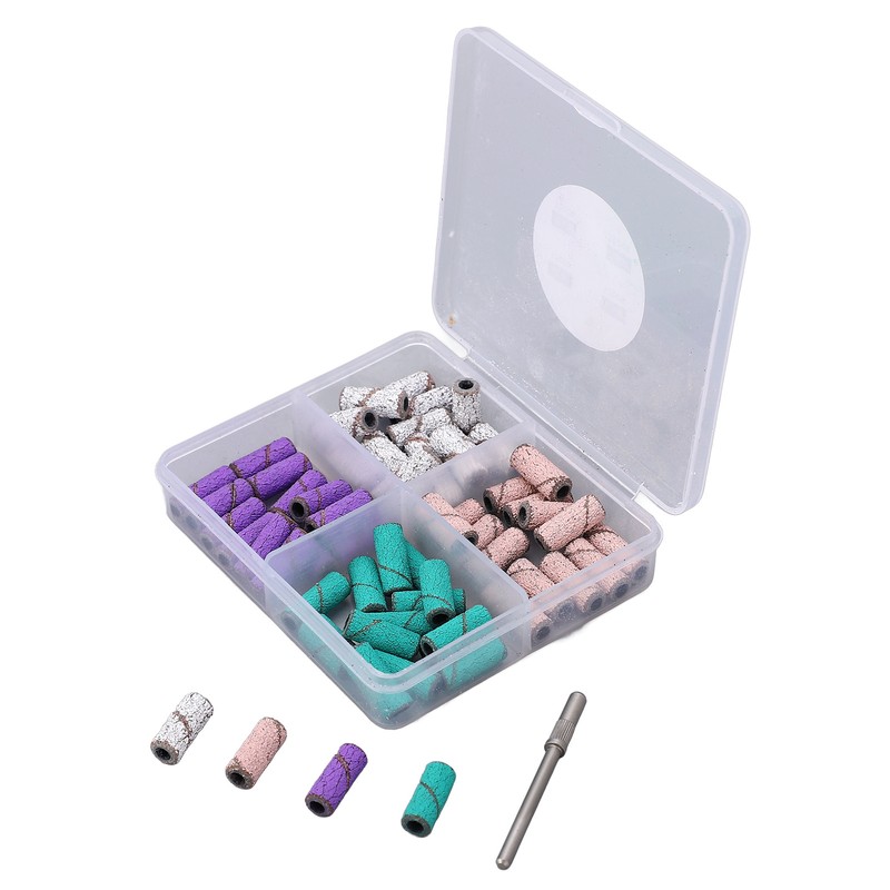 60pcs Nail Art Sanding Caps Dead Skin Removal Manicure Grinding