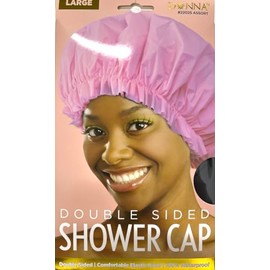 Donna Gorro Ducha Reversible Unidad Impermeable Doble Capa Protección Elástico Reutilizable Ducharse Bañarse Apto Todo Tipo Cabello Color Azul Marino