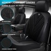 Airy Cool Memory Foam Seat Covers, Leather Mesh Thick Car