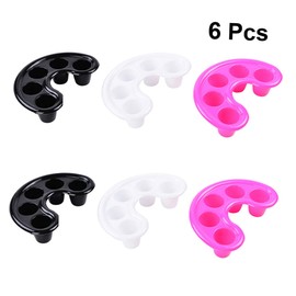 LALAFINA 12pcs Nail Soaker Bowls for Manicure Care Soften Cuticles Remove Tips for Home Salon Rosy