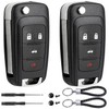 2 Pack Flip Key Fob Case Shell Replacement 4 Button