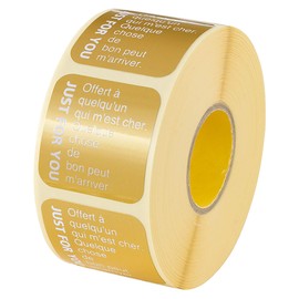 JF-1RS Square Gold Roll Gift Stickers (500 Sheets)