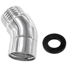 G1/2 Shower Head Elbow Adapter for Connection of Wall Mounted Shower or Handheld Showerhead (135 Degree Corner)