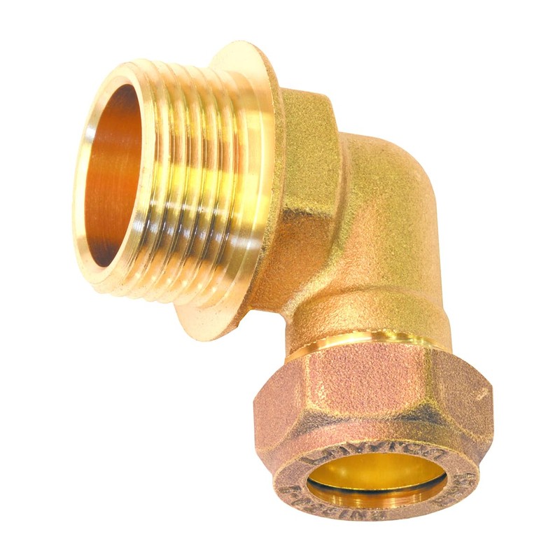 UKDD® 15mm Compression by 3/4" BSP Brass Male Iron Elbow
