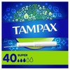 Tampax Cardboard Applicator Tampons, Super Absorbency 40 ea (Pack of