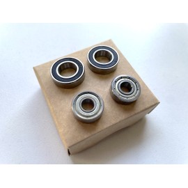 Timbera ball bearings repair kit for Flymo 1200R robotic lawn mower rear wheel & engine spindle shaft (For model year: 2013 to 2018)