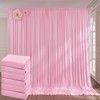 30ft x 10ft Wrinkle Free Pink Backdrop Curtains, 6 Panels