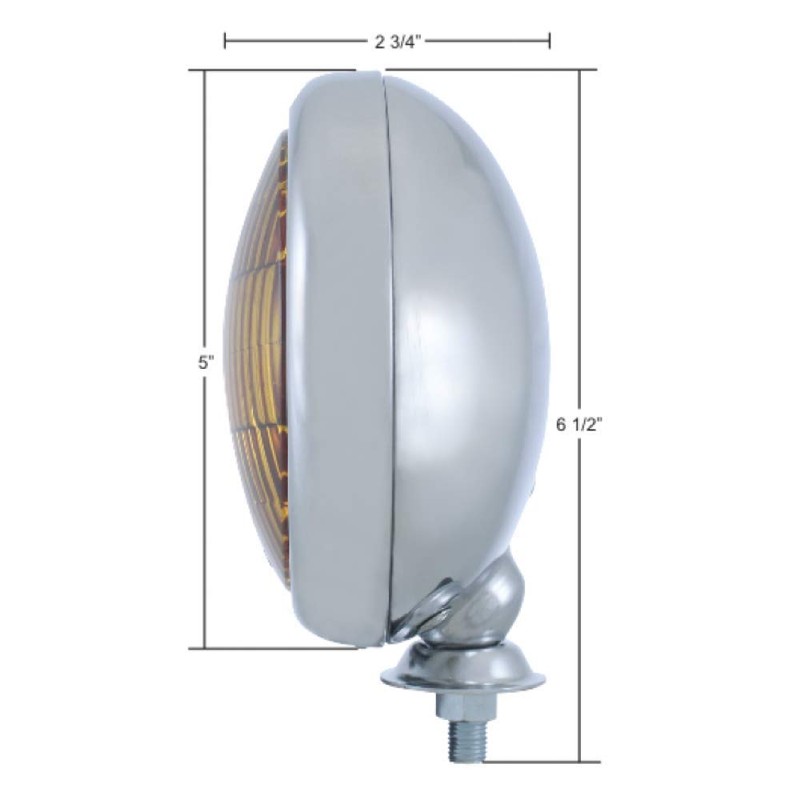 United Pacific C364007 12-Volt Vintage Style Chrome Fog Light, Universal