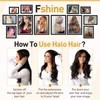 Fshine Invisible Hair Extensions Wire Human Hair 14Inch Invisible Extensions
