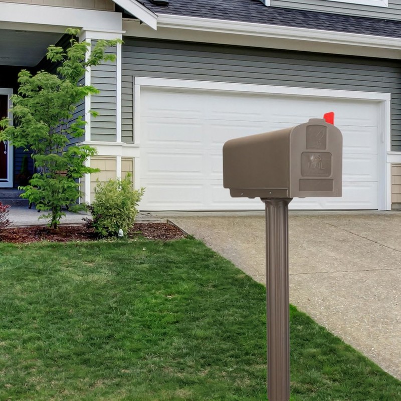 Architectural Mailboxes Newbury™ Rust-Proof Plastic Post Mounted Mail Box for