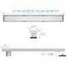Offset Linear Shower Drain, Shower Drain 24 inch with 2-in-1