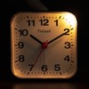 Tinload Small Battery Analog Alarm Clock Silent Non Ticking, Ascending