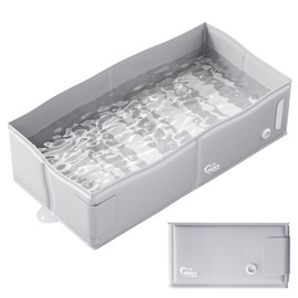 Bella’s Friends Baby Collapsible Bathtub, Travel Bath Tub for Baby, Foldable and Portable, Easy Storage, Reinforced Structure, Lightweight, Travel Essentials for 6M-3Y Infant Toddler, Gray