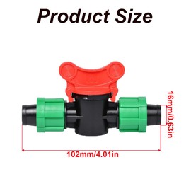 8PCS Drip Irrigation Switch Valve, 16mm Outer, Drip Irrigation Barb Shut-Off Valve, Drip Irrigation System for Garden Automatic Watering Drip Tube Connector, Garden Shut-Off Valve Hose Connectors