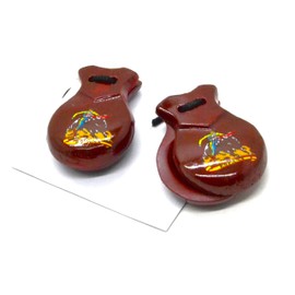 SPANISH CASTANETS NATURAL BROWN FOR CHILDREN CASTANETS FOR CHILDREN