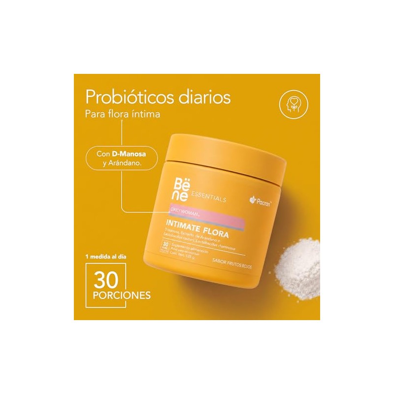 Probióticos Suplemento para Mujeres 135g - Intimate Flora Lactobacillus, D-Manosa,