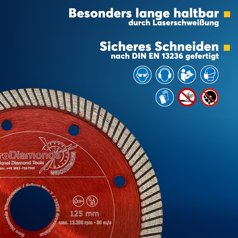 Diamond Cutting Disc for Stone Granite Marble, Ceramic, Bricks, Tiles,