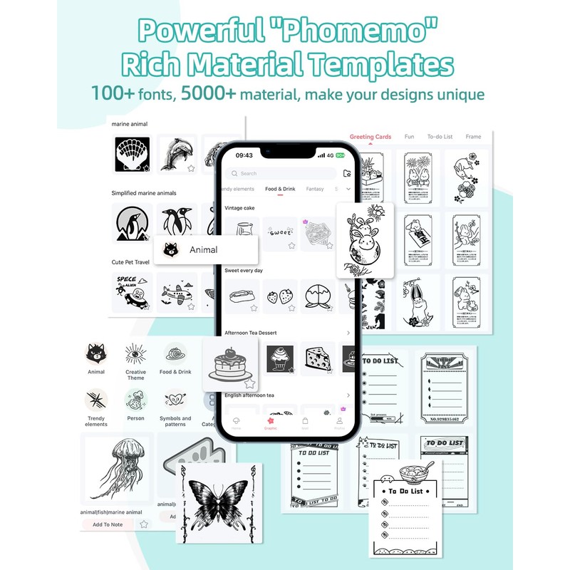 Phomemo Sticker Printer - Mini Printer for Phone, M02X Portable