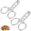 Glavatrix 2PCS Nut Crackers, Stainless Steel Seafood Scissors Heavy Duty
