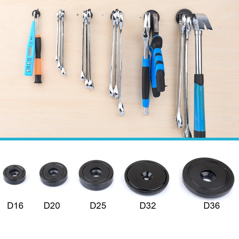 MIN CI Pack of 30 Black Magnets Strong 10 kg