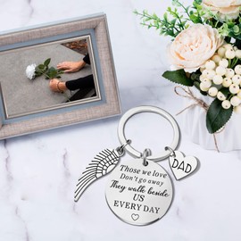 Geguosen Memorial Gifts For Loss of Dad Keychain Sympathy Gifts For Loss Of Loved One Memorial Bereavement Gift Ideas For Dad Father Best Bereavement Funeral Loved One Passed Away Gift