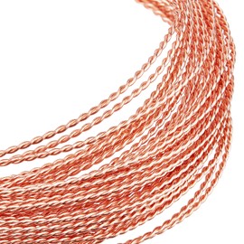 BENECREAT 20 Gauge 23Ft Twist Jewelry Wire, Copper Craft Wire Copper Beading Wire for Jewelry Making Supplies and Crafting
