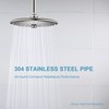 OFFO Shower Arm with Flange, 16 in Brushed Nickel Ceiling