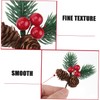 MAGICLULU 10pcs Lifelike Christmas Pine Tree Branches Berries and Pine
