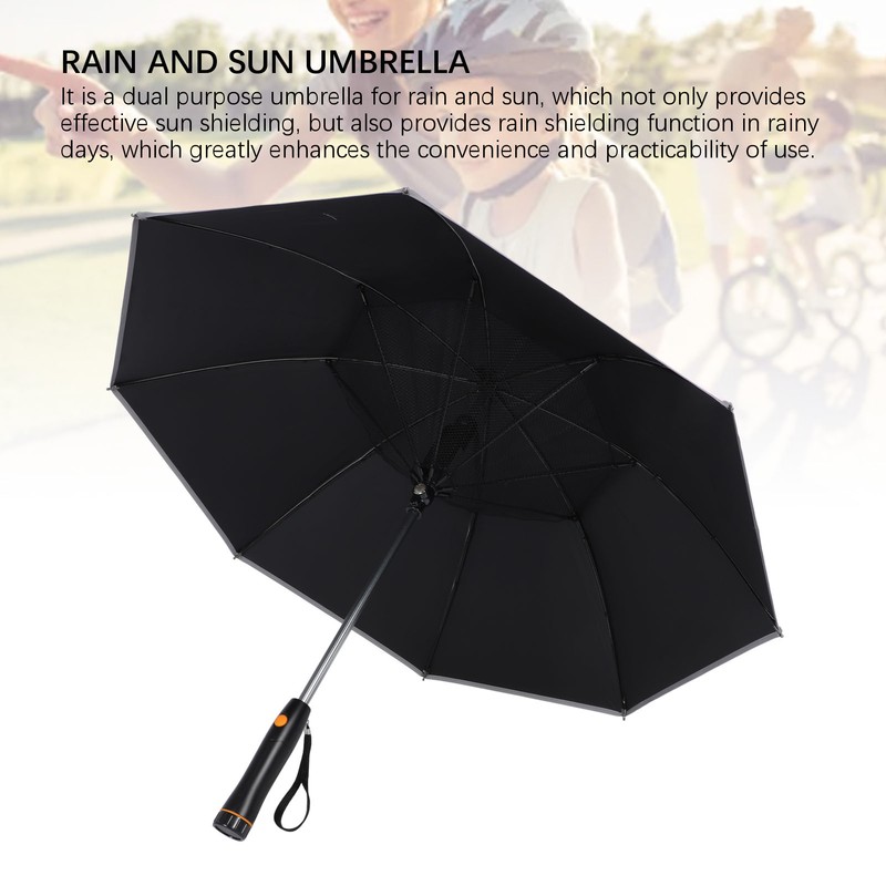 Portable Umbrella with Fan Reflective UPF 50+ Sun and Rain