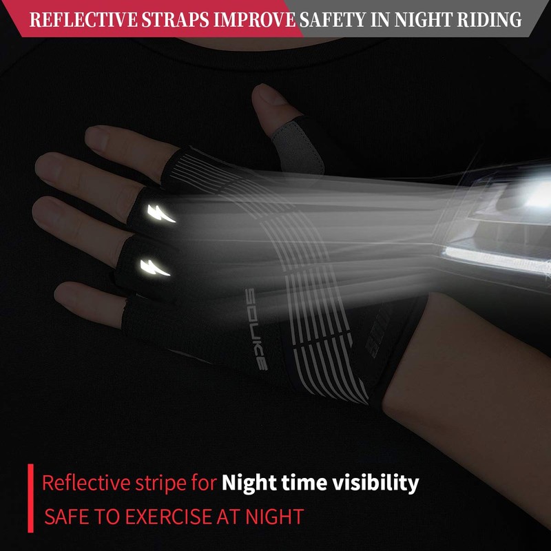 Souke Sports Half Finger Cycling Gloves, Unisex, Gel Shock Absorption,