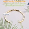 Dorriss Thin Open Bracelet for Women 18K Gold Plated Cuff