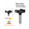 Spoilboard Surfacing Router Bit 8mm Shank 3 Flute 1 1/2