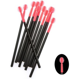 50 UNIDS/PAQUETE Cepillo de Pestañas de Silicona Desechable, Aplicador Varitas Rímel, Suministros Extensión Pestañas Cepillo Cejas, Herramientas Maquillaje (Forma Esférica), Cepi